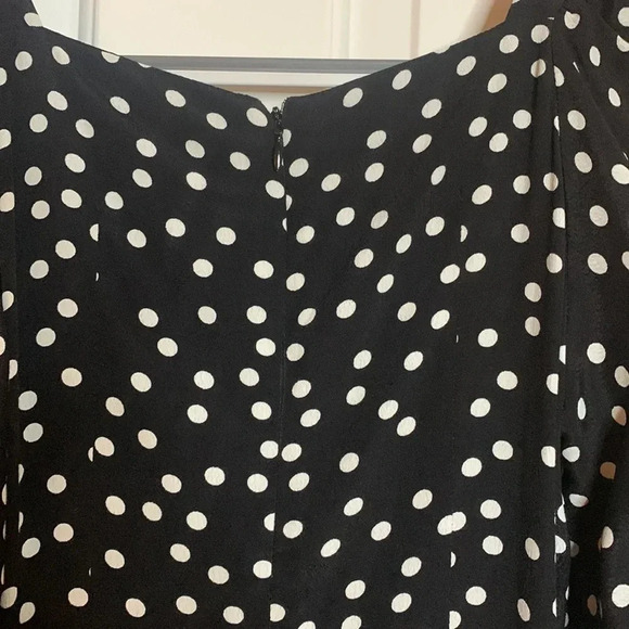 ELLY ME like new black with white polka dots midi dress size large - Picture 8 of 10